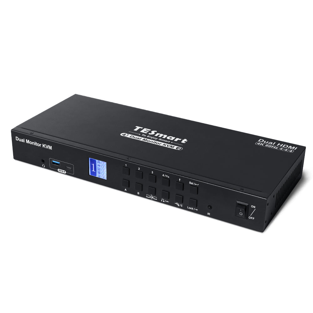 4HDMIポートデュアルモニター KVMスイッチUSB3.0-1
