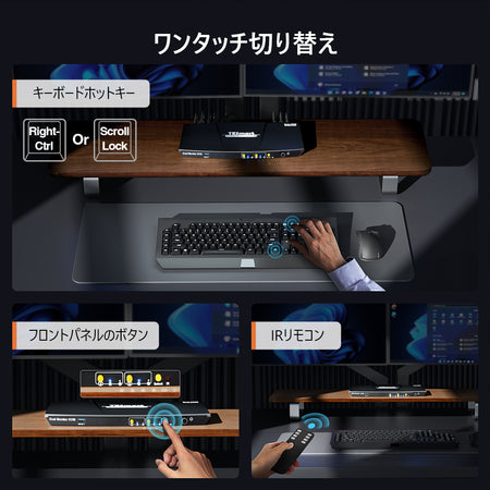 HDMI+DPポートデュアルモニター KVM スイッチ-2