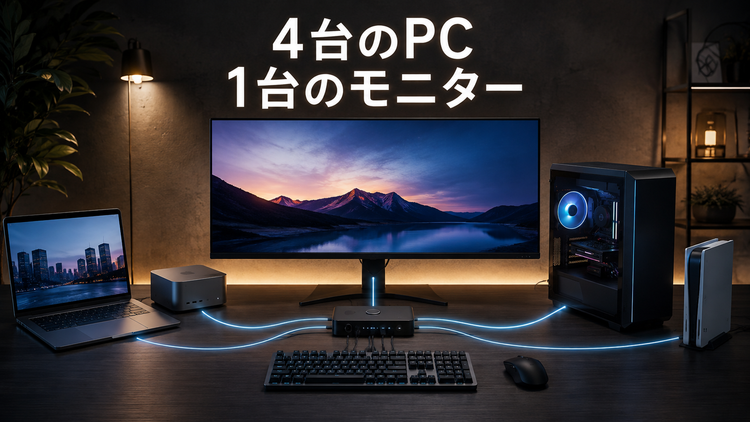 4台のコンピューター、1台のモニター：HDMI切替器ではなくHDMI 2.1 KVMが必要になるとき