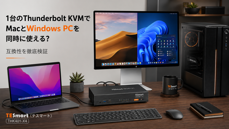 MacBookとWindows PCを1つのThunderbolt KVMで切り替える方法｜互換性・接続条件を徹底解説MacBookとWindows PCを1つのThunderbolt KVMで切り替える方法｜互換性・接続条件を徹底解説