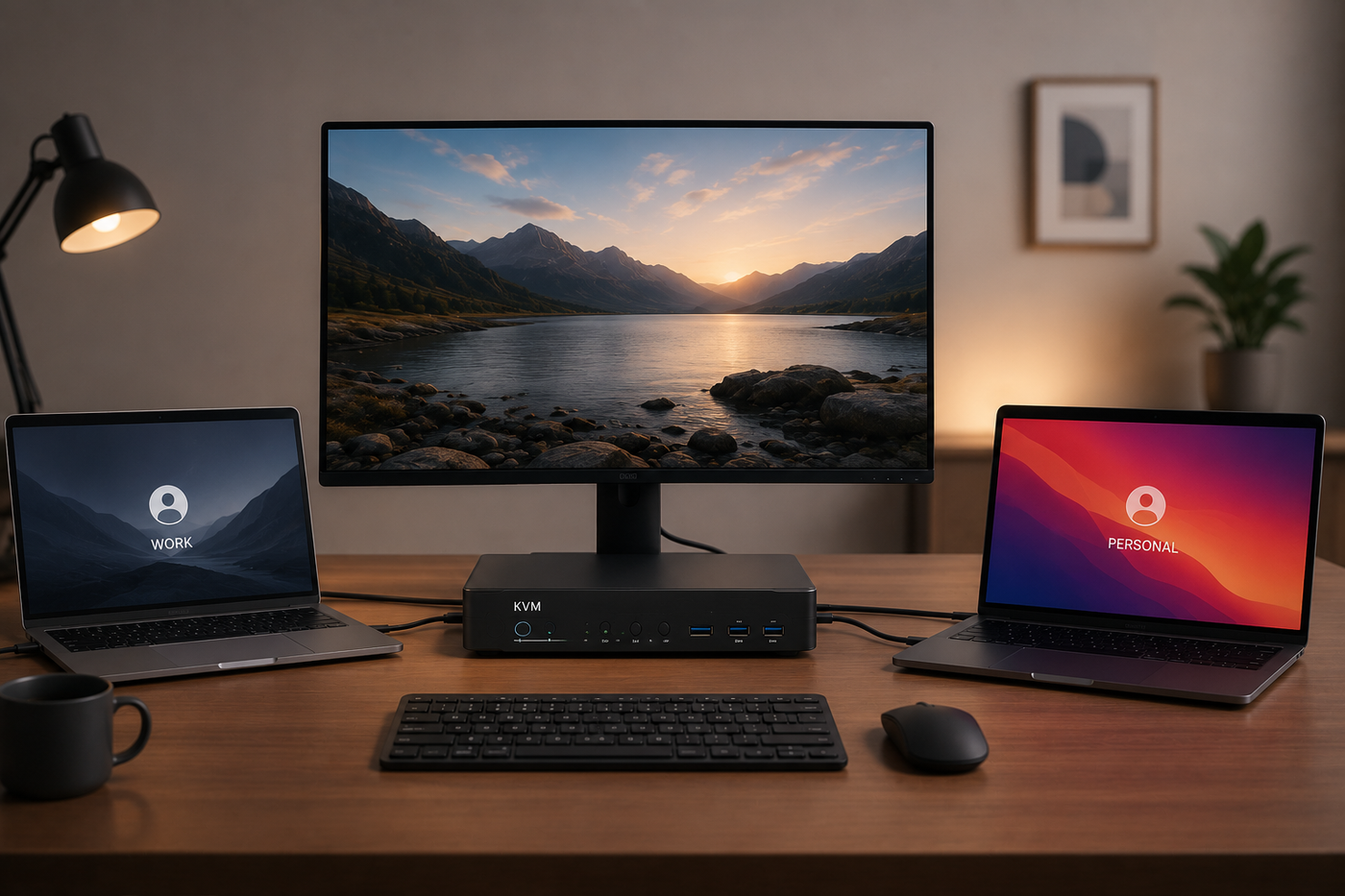 2台のノートPCで1台のモニターを共有する方法｜USB-C KVM・ドック・USB切替器の違い