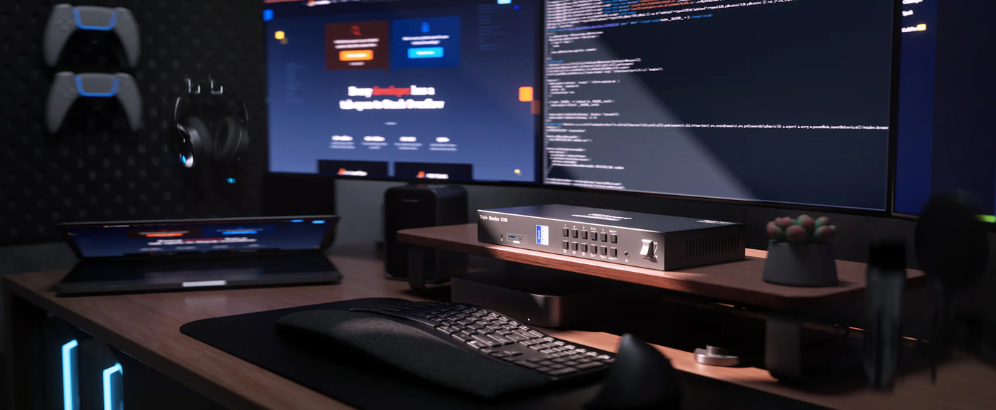 限界を打ち破る: トリプル モニター KVM スイッチの多彩な魅力を探る