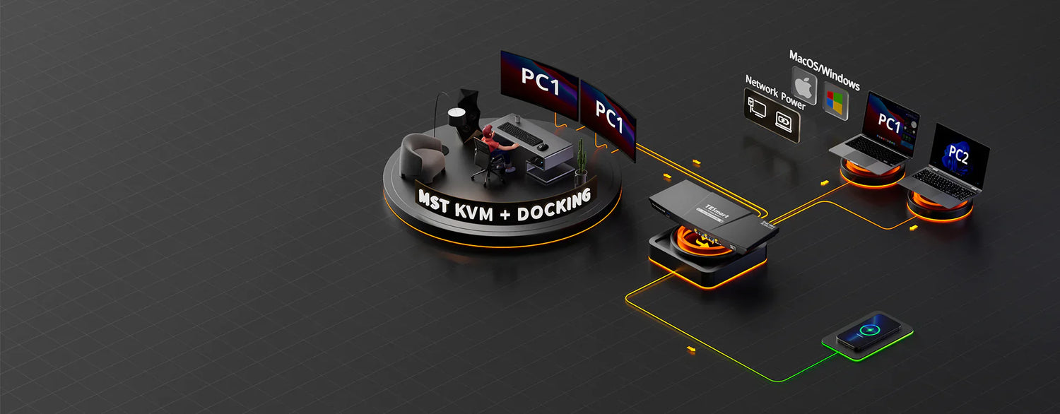 MST および KVM スイッチ: TESmart の CKS202-P23 の技術革新