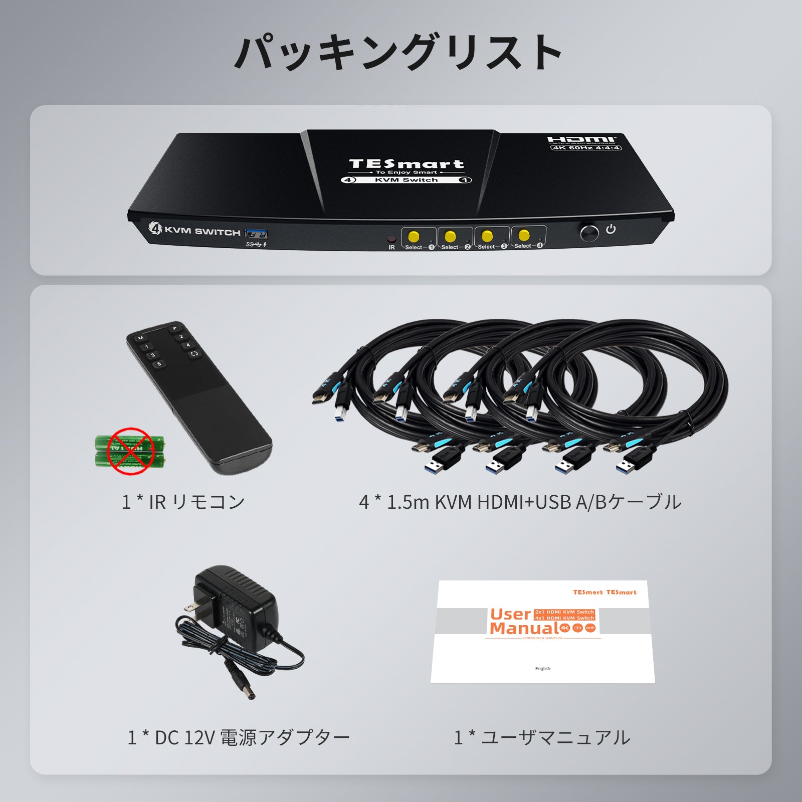 新モデル 】HDMI KVM切替器、PC切替器4入力1出力4K@60Hz、4つUSB3.0