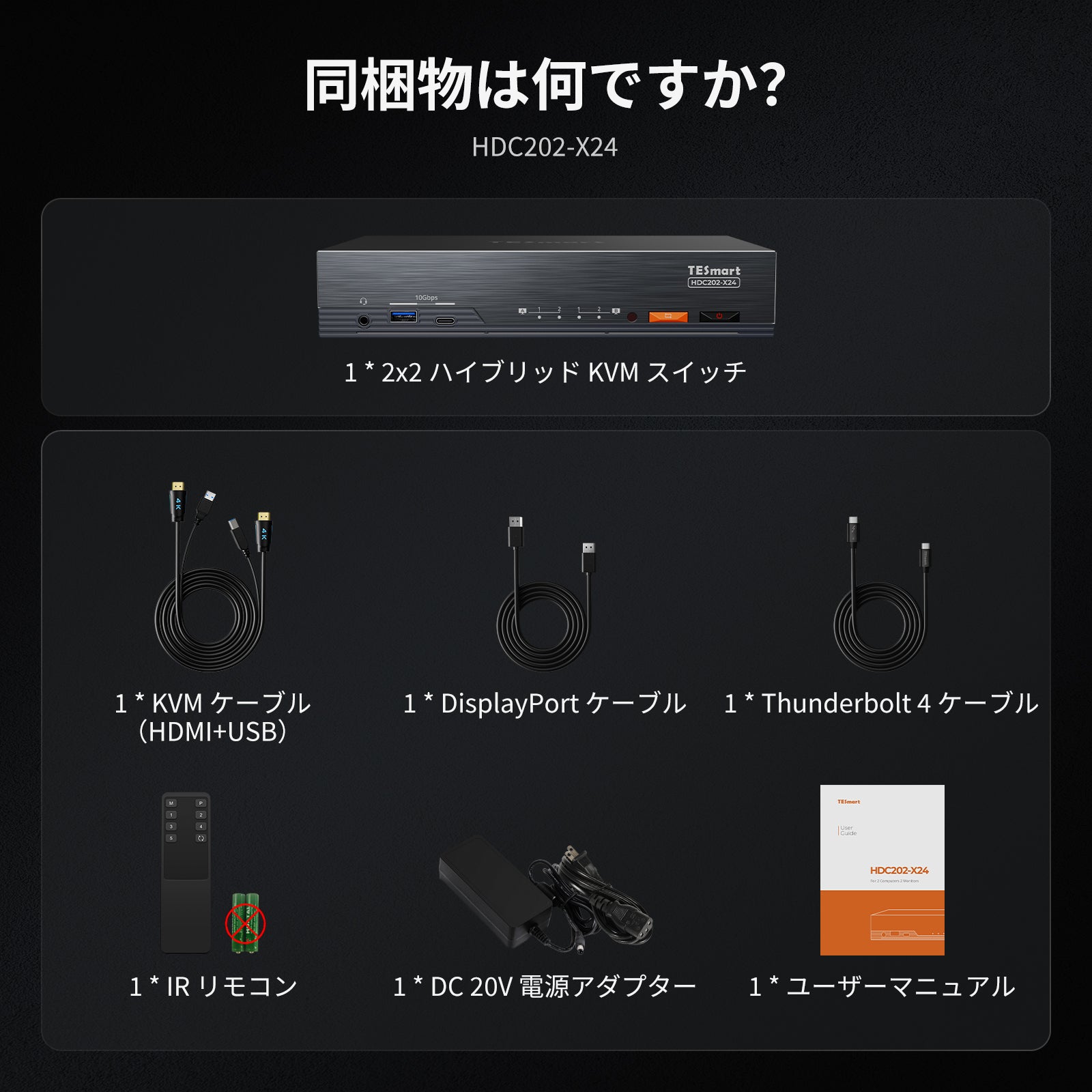 世界初のデュアルモニターThunderbolt™ 4 KVM – ゲーミング