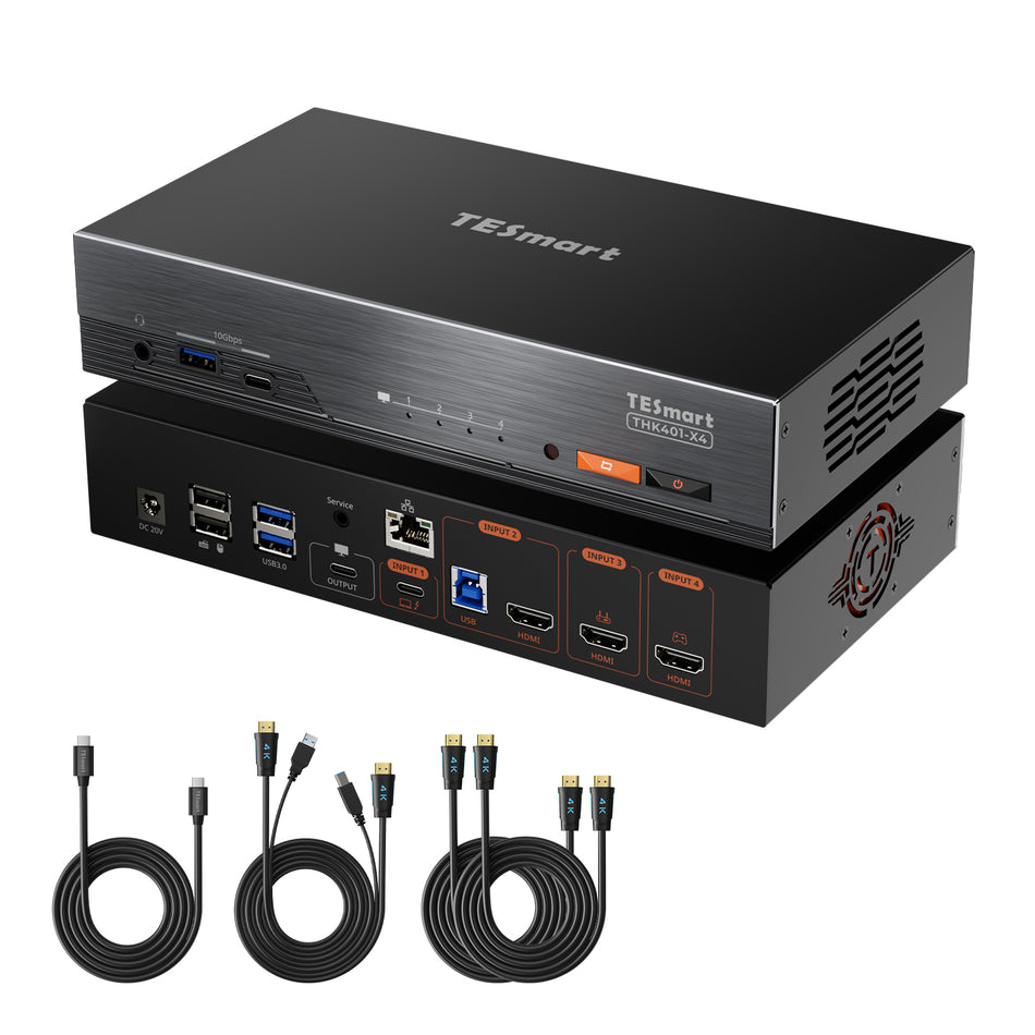 Apple Studio Display用4ポートKVM – 最大6K@60Hz / 5K@120Hz, Thunderbolt™ 4 & HDMIデバイス対応
