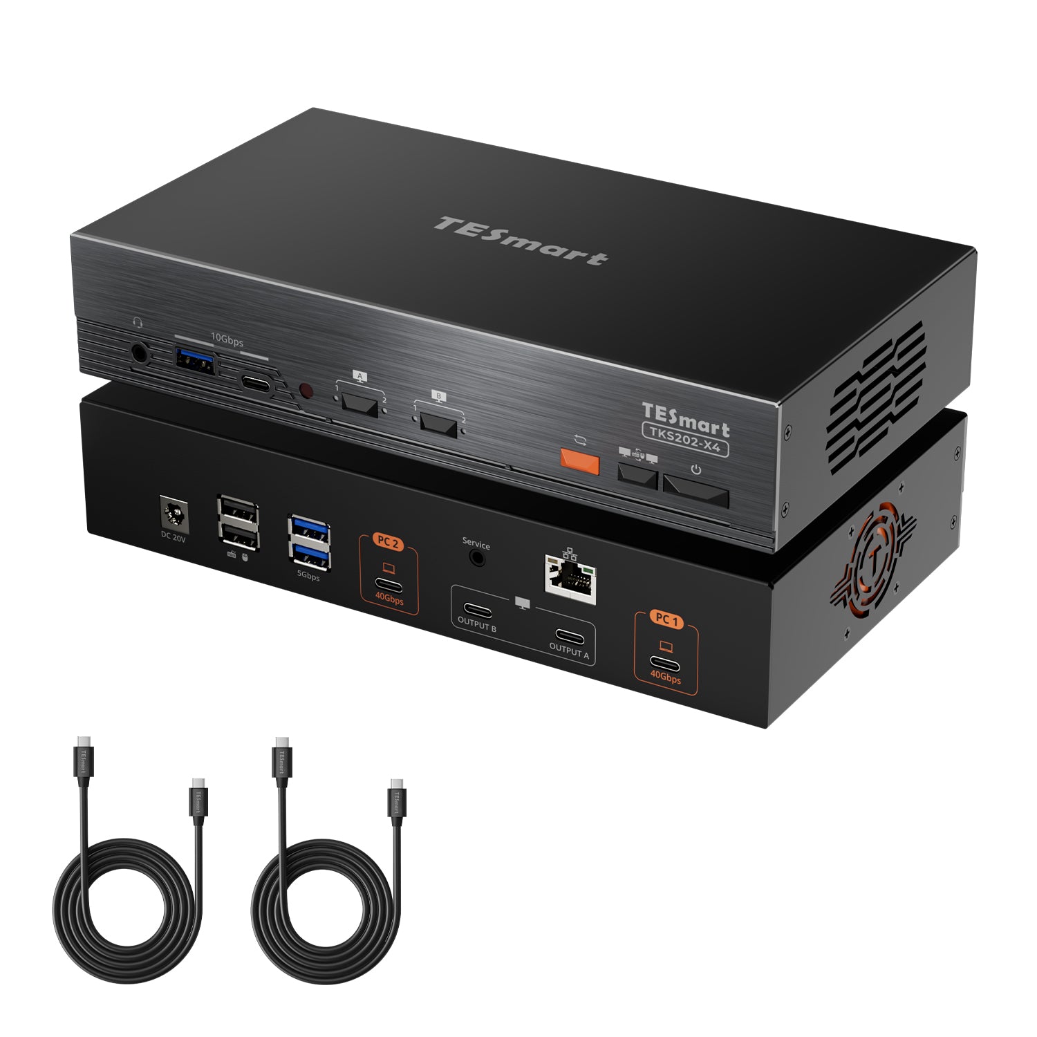Apple Studio Display向け 2-Port デュアルモニター KVM – 最大 5K
