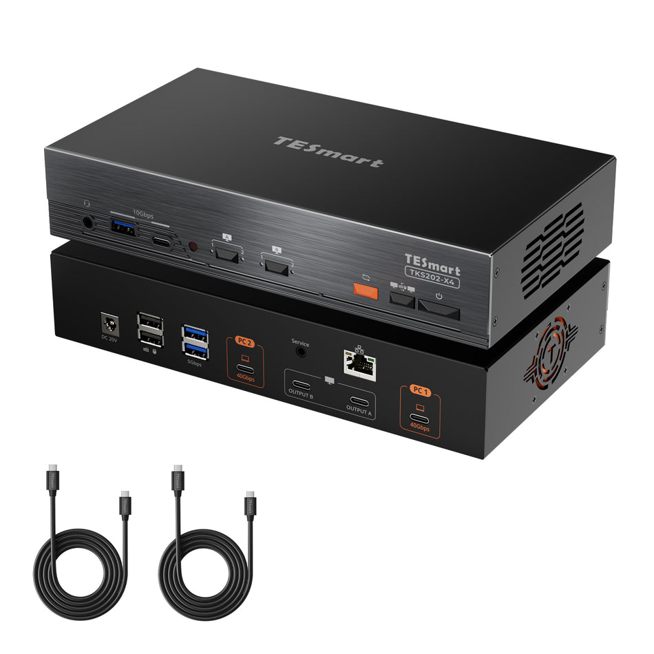 Apple Studio Display向け 2-Port デュアルモニター KVM – 最大 5K@60Hz, Thunderbolt™ 4 デバイス対応