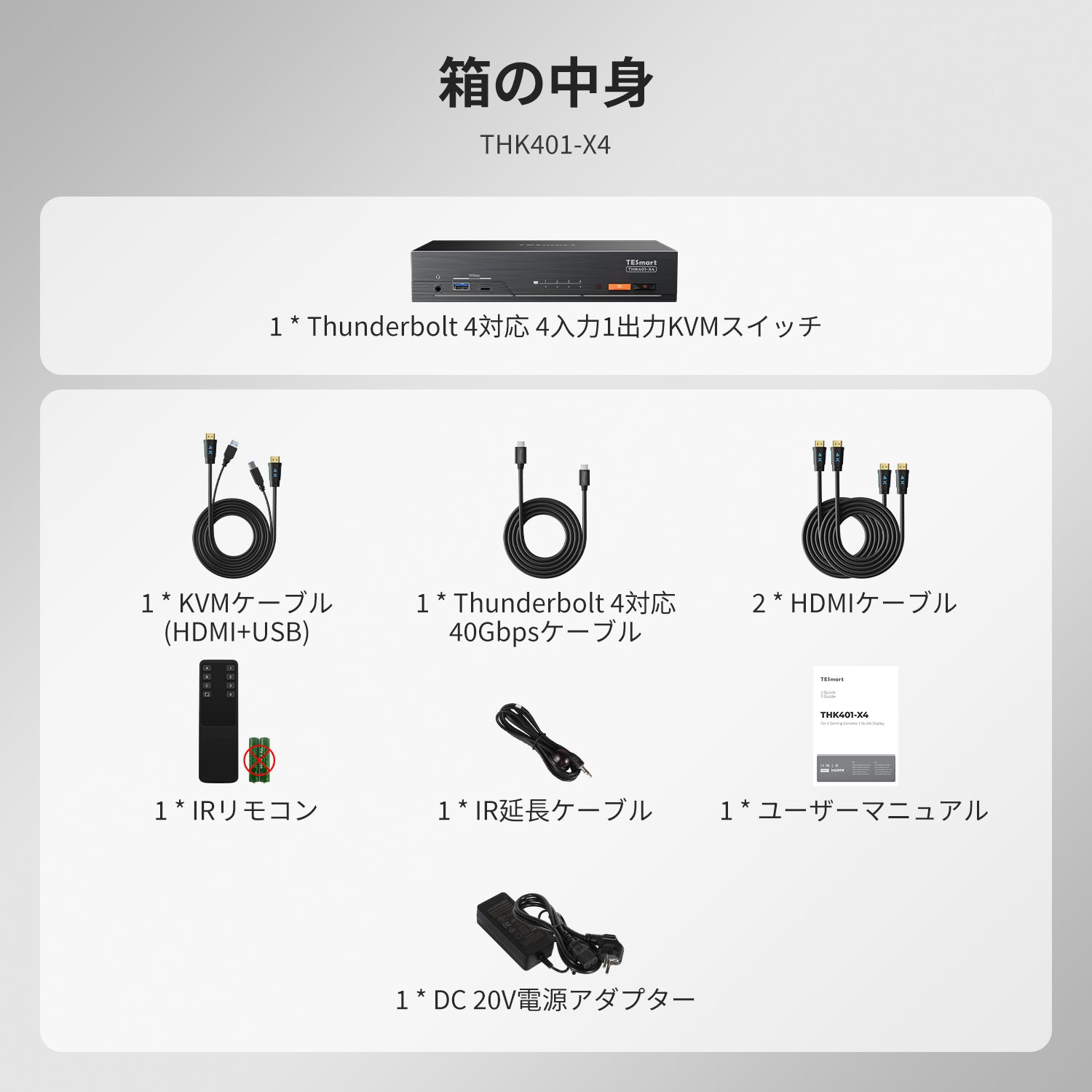 Apple Studio Display用4ポートKVM – Thunderbolt™ 4 & HDMIデバイス