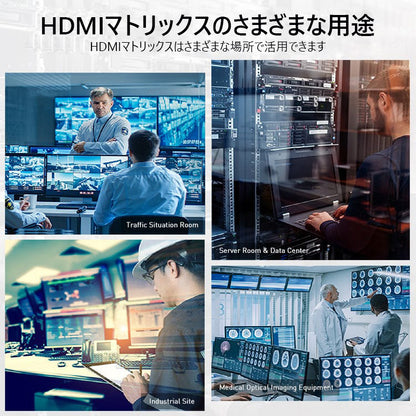 HDMIマトリックス 4K30Hz EDID付 HDCP1.4, Dolby AC3, DTS 5.1/7.1サポート | 16入力16出力