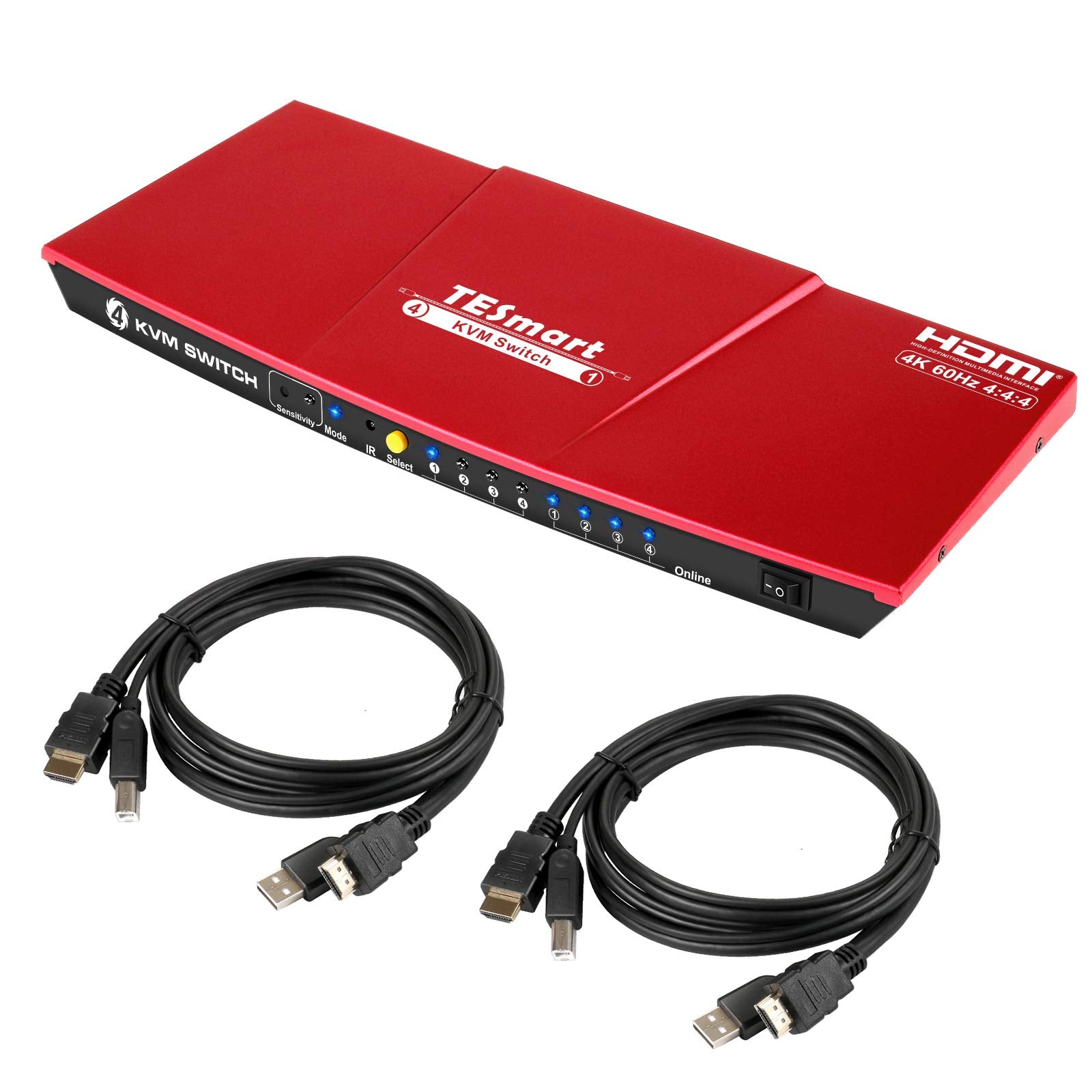 4 ポート KVM スイッチ HDMI 4K60Hz EDID付き | 4PC&1モニター