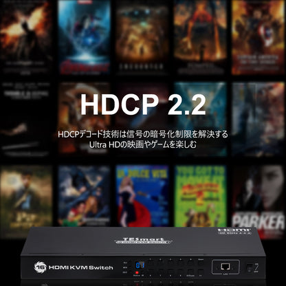 HDCP2.2支持のKVMスイッチ